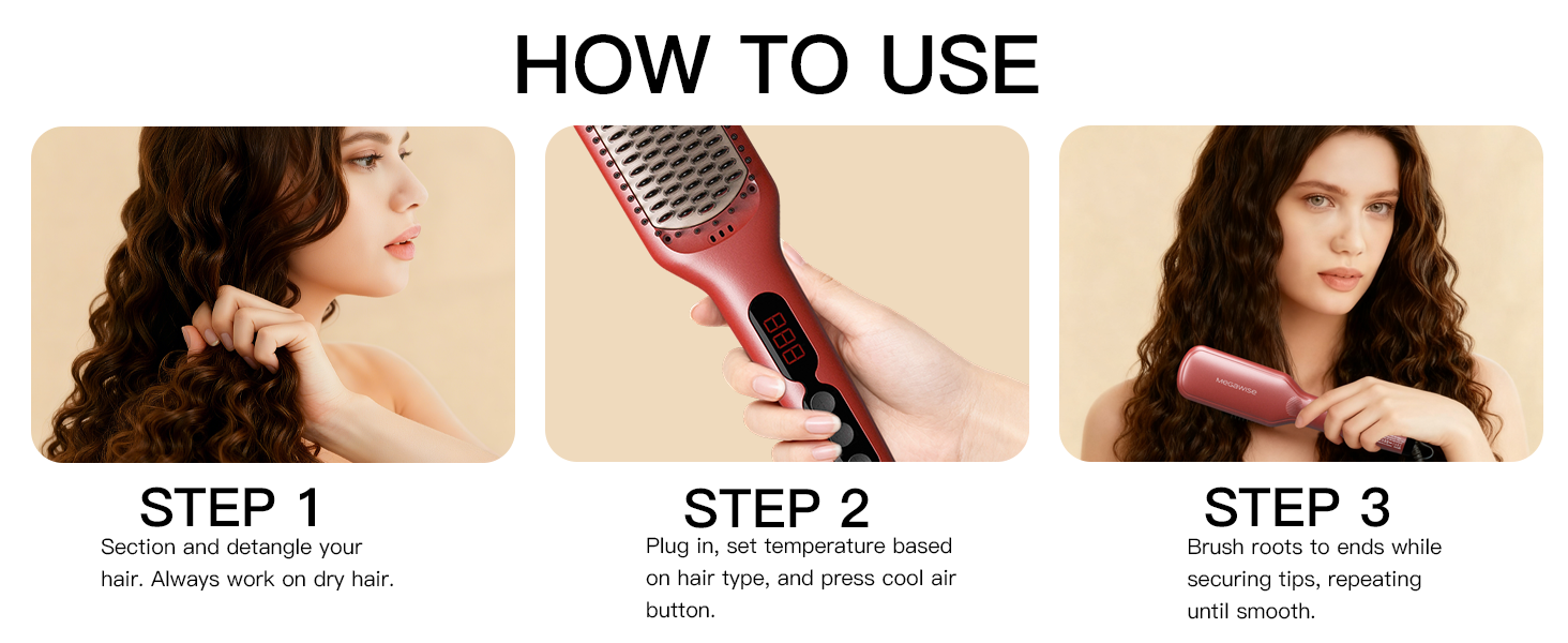 hair straightener brush