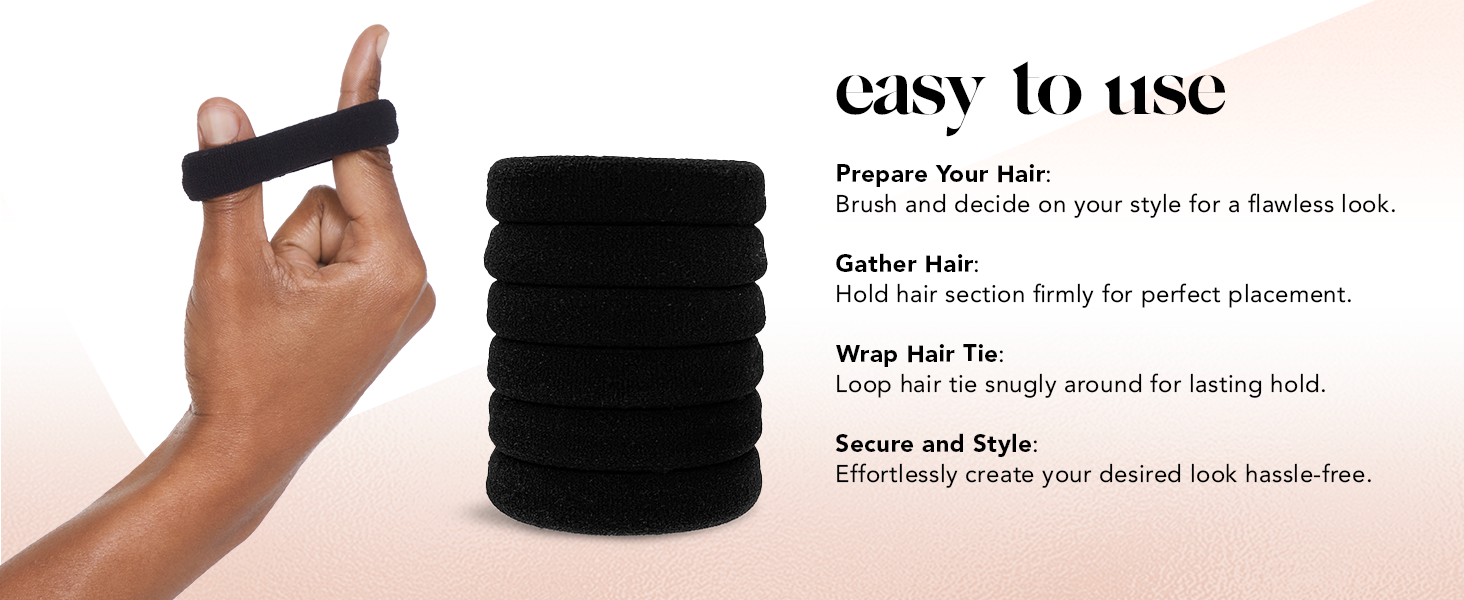 trendy kid hairtyes black large slips comb elastic tiee adult teenage beauty trends pack mujer