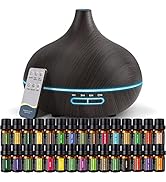 Diffusers for Essential Oils Large Room, 550ml Essential Oil Diffusers with 30x5mL, Ultrasonic Te...