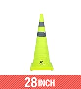 Green Collapsible Traffic Cones 28 Inch