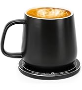 APEKX Self-Heating Ceramic Coffee Mug - Stable 130°F Temperature, 15W Wireless Phone Charging, 12...