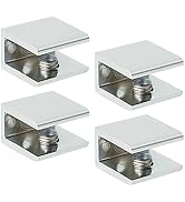 SAYAYO Glass Shelf Brackets, Glass Clamp for 6-12 mm Wood/Glass, Glass Railing Stainless Steel Po...