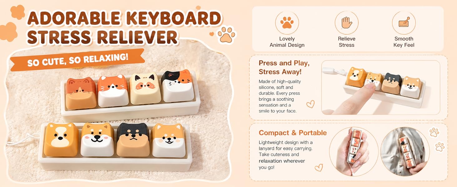 fidget clicker keyboard animal