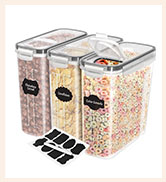 Utopia Kitchen Cereal Containers Storage - Liter Airtight Food Storage Containers &amp; Cereal Dispen...