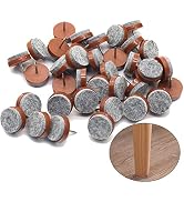 40pcs Round Heavy Duty Nail-on Felt Pad for Furniture Chair Table Leg Feet Floor Protectors Slide...