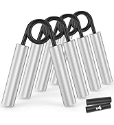ZEAGUS Grip Strength Trainer 4 Pack,50LB-200LB Metal Hand Grip Strengthener,Non-Slip Heavy-Duty F...