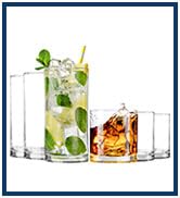 KICHLY Clear Plastic Drinking Glasses - Pack of 6 (3 Each 12 Ounce &amp; 16 Ounce Plastic Glasses Dri...