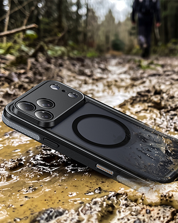 oterkin for iPhone series magnetic IP68 waterproof translucent matte back 360 full body case