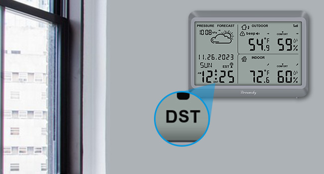 digital atomic clock with auto dst