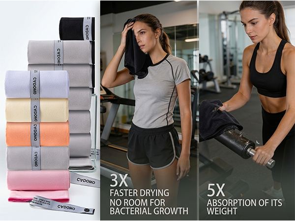 Gym Towel for Hot Yoga, Tennis, Working Out, Camping