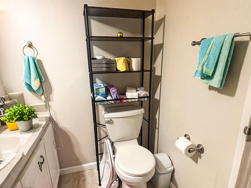 4-tier bathroom organizer shelf over toilet