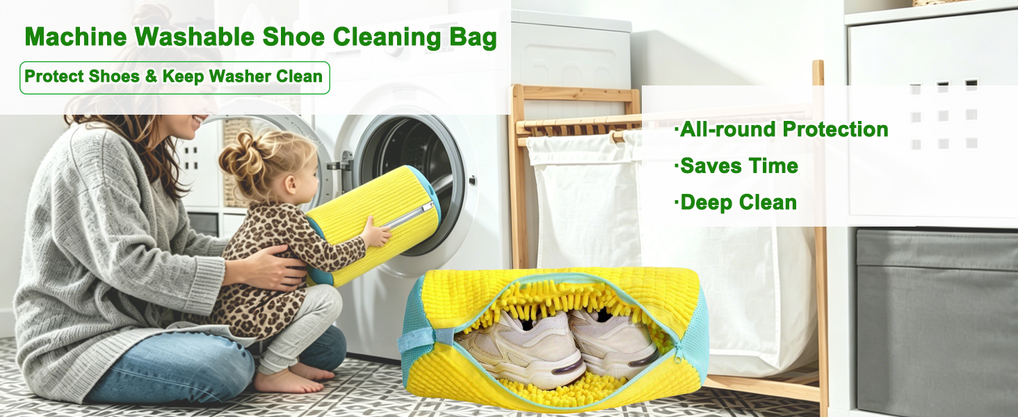 2PCS Shoes Washing Machine Bag Kit
