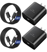 45W Samsung Super Fast Charger Type C, 45 Watt USB C Charger Block with 12FT Android Phone Fast C...