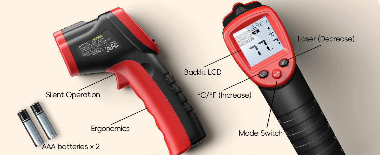 Step-by-step tutorial images showing red and black device components being assembled or connected together with labeled instruction markers.