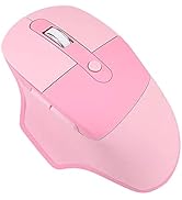 Lomiluskr Ergonomic 2.4G & Bluetooth Dual Mode Wireless Mouse with PU Cover, Soundless Keys, Cand...