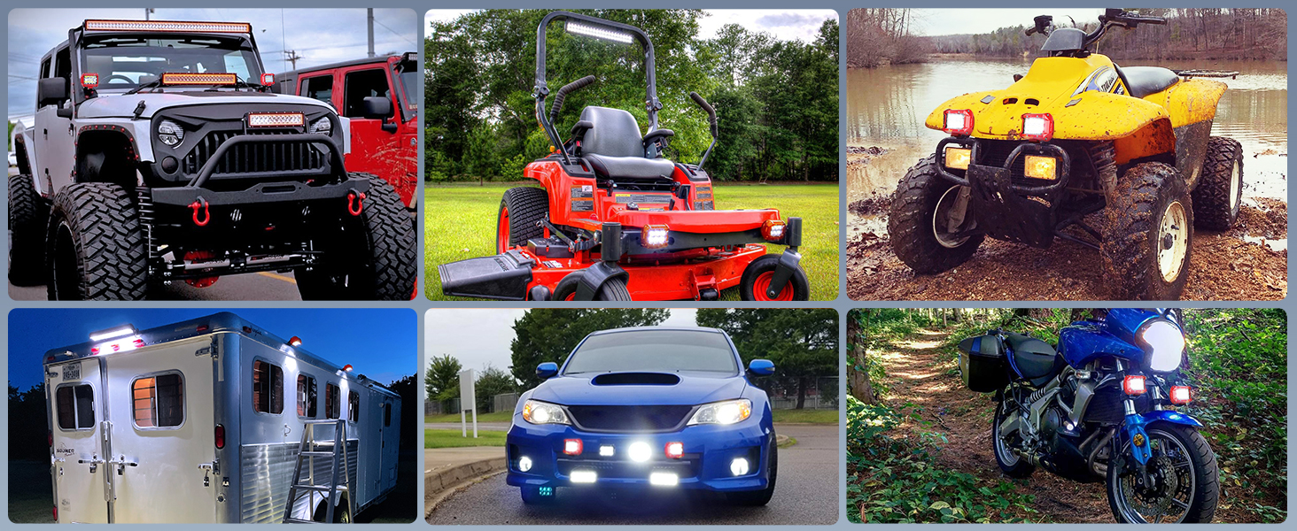 LED Light Bar Triple Row Spot Flood Combo Lights Driving Light Work Light