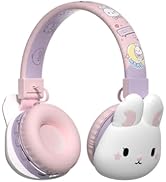 YLFASHION Kids Bluetooth Headphones, Wireless &amp; Wired Over-Ear with Rabbit Design, Built-in Mic, ...