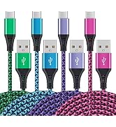 [4Pack/6FT] USB Type C to USB A Cable, AILKIN Fast Charging Long Android USBC Phone Power Charger...