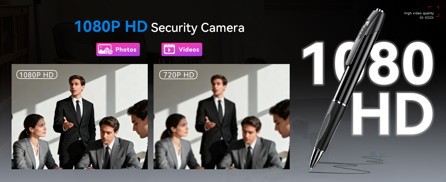 spy camera pen with audio and video recording