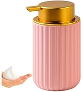 Emarful Ceramic Foaming Hand Soap Dispenser 12oz with Pump for Bathroom Kitchen Liquid Shampoo Bo...