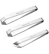 3 Pcs Fish Bone Tweezers, Stainless Steel 2 Flat and 1 Slant Tweezers, maxin Pliers Remover Tool ...