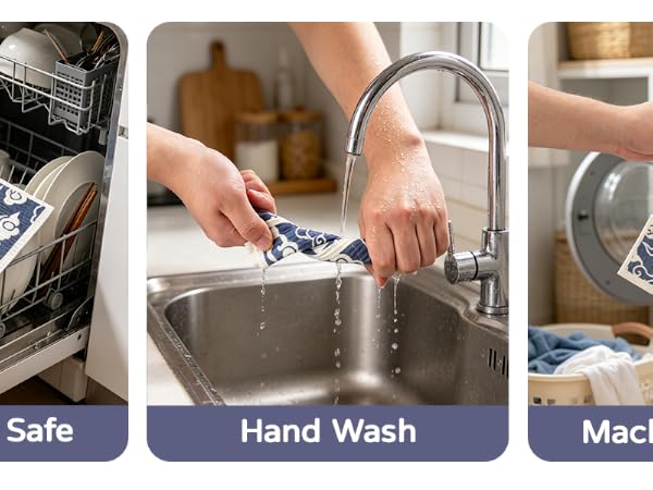 Dishwasher Safe / Hand Wash / Machine Washable