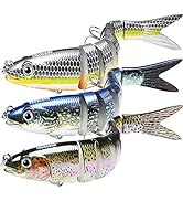 TRUSCEND Fishing Lures for Bass Trout Multi Jointed Swimbaits Slow Sinking Bionic Swimming Lures ...