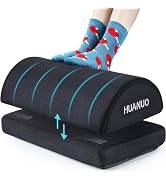 HUANUO Foot Rest for Under Desk at Work, with 2 Optional Covers for Replacing, Double Layer Adjus...