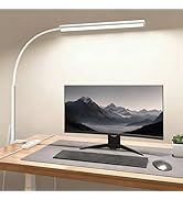 fuaoddda LED Desk Lamp with Clamp, Eye-Protection Clip on Desk Lamp, 5 Modes 10 Brightness Adjust...