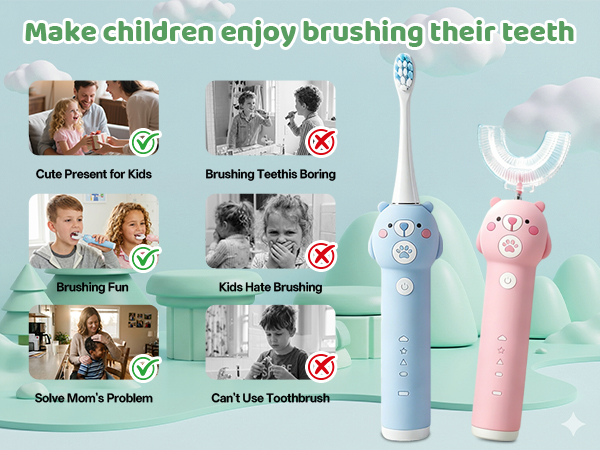 Children&amp;#39;s U-shaped electric toothbrush