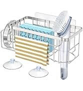 StorageRight 4-in-1 Sponge Holder for Kitchen Sink, Sink Caddy Organizers and Storage with Adhesi...
