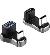 Duttek 180 Degree USB C Male to USB Female Adapter, U Shape USB C to USB A Adapter with 0.43in Sp...