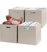 Posprica Storage Cube Basket Bins,13×13 Foldable Storage Boxes for Closet Organizer Shelf Cabinet...
