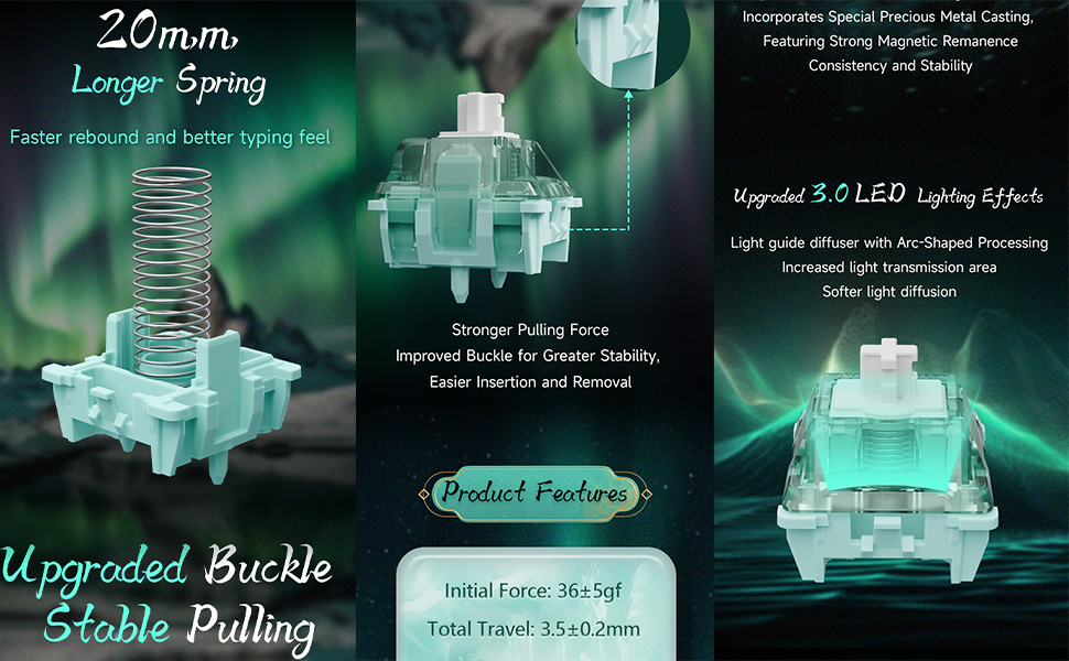 gateron magnetic jade pro keyboard switches