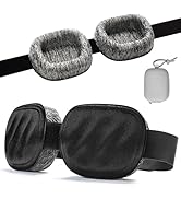Fismool Eye Mask for Sleeping - 100% Blacking Sleep Mask for Men Women, Sleeping Mask with Adjust...