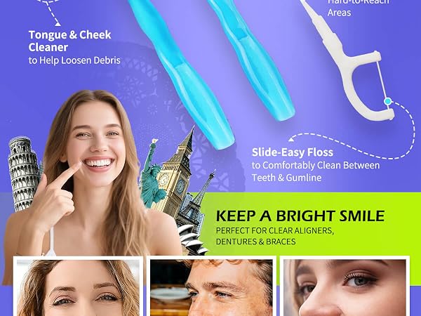 Newppon 40 Pack Mini Disposable Toothbrush