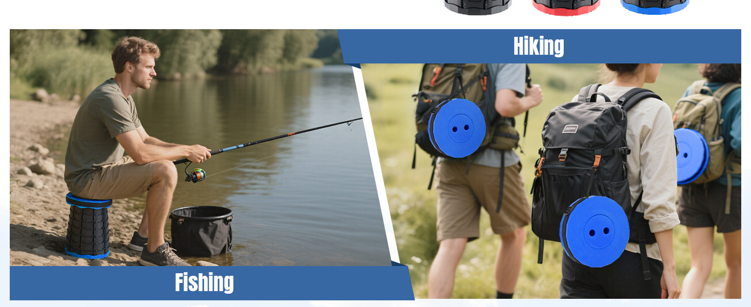 Collapsible Retractable Stool for Fishing