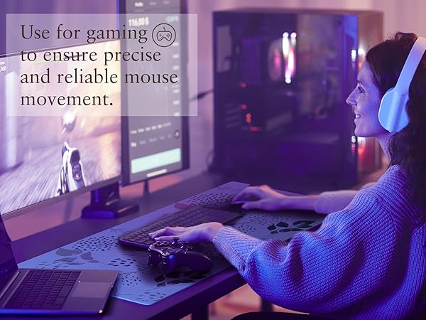 Use for gaming to ensure precise and reliable mouse movement.