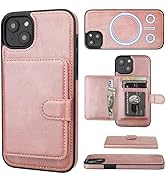 Bocasal Wallet Case for iPhone 14 Compatible with MagSafe Magnetic RFID Blocking Detachable Premi...