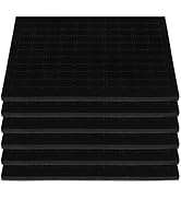 DEARMAMY Black Foam Jewelry Inserts 6 Pcs Black Velvets Ring Earring Display Tray Sponge Pad Jewe...