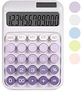 DANRONG Mechanical Switch Calculator with Big Buttons, Calculators Desktop, 12 Digits, Solar Batt...
