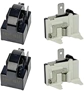 2 Sets of Compressor 4.7 Ohm 1-Pin PTC Starter/Start Relay and Overload Kit Compatible with Mini ...