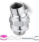 Enoughmen Shower Connector Ball Joint Shower Head Swivel Ball Adapter,Solid Brass Adjustable Show...