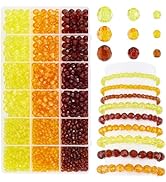PH PandaHall 1590pcs Crystal Beads for Thanksgiving, 4mm 6mm 8mm Acrylic Faceted Rondelle Beads 3...
