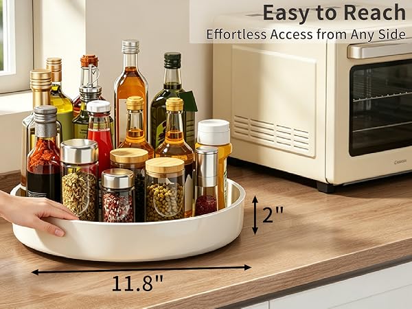 Easy to Reach - Effortless Access from Any Side (Overall Size - 11.8&amp;#34; x 2&amp;#34;)