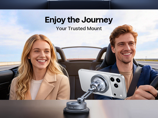 Enjoy the Journey Vacuum Magnetic Phone Holder Car Phone Holder Mount