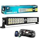 Nilight LED Light Bar 22inch 37LED Dual Row Spot Flood Combo Light Screw-less night vision Off Ro...