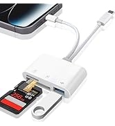 SD Card Reader for iPhone iPad Mac, USB C and Lightning Dual Connector Memory Card Reader, Digita...