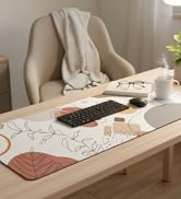Mats on Top of Desks, Large Desk Mat, Cute Mousepad, Boho Mouse Pad, Abstract Mid Century Modern ...