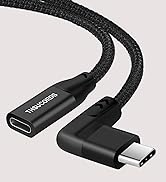 Thsucords 90 Degree Right Angle USB C Extension Cable 0.3FT, USB C 3.2 Gen2 Male to Female 20Gbps...